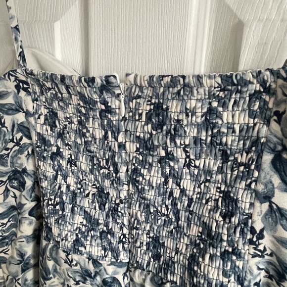Abercrombie and Fitch Blue and White Citrus Dress - Size XL - Picture 6 of 7